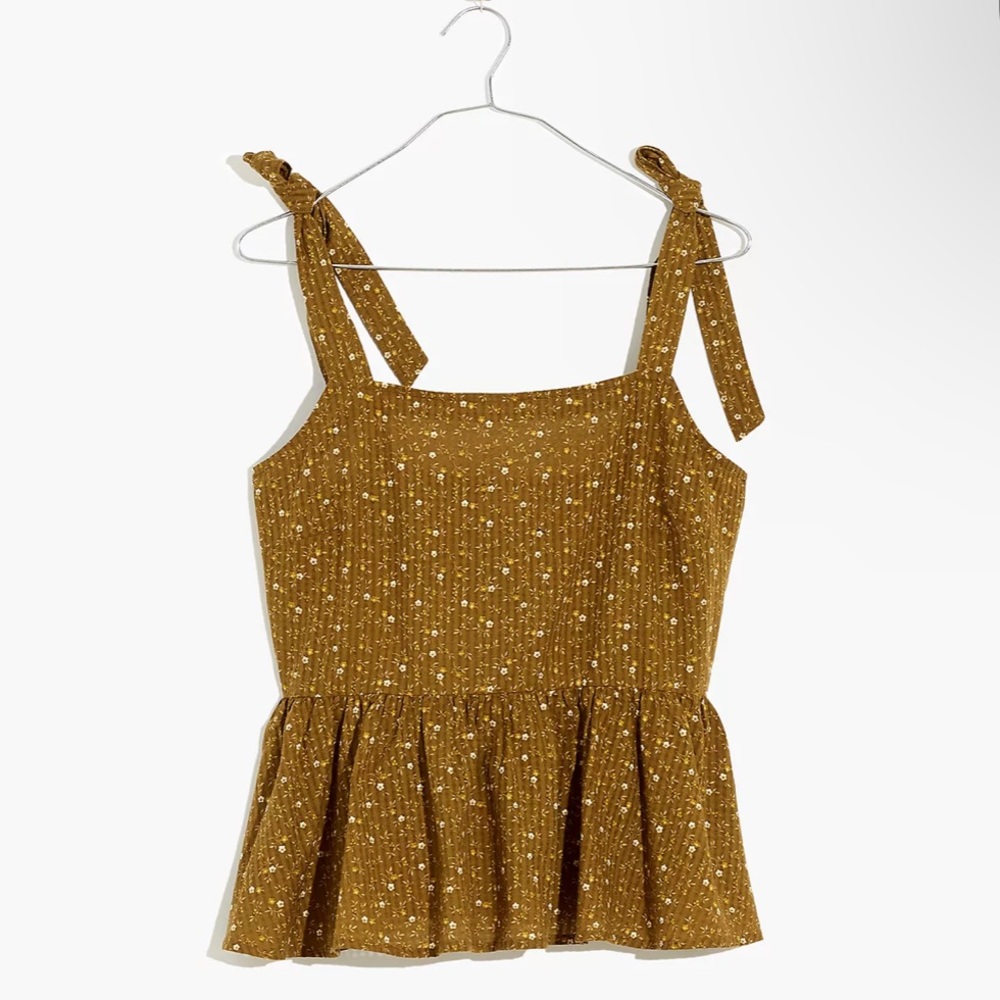 Madewell Rosalie Tie-Strap Top in Daisy Stitch